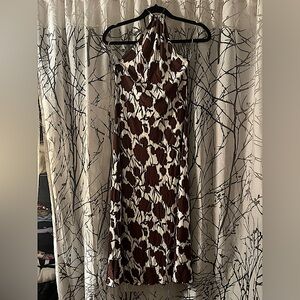 CELINE Halter cross back Cocktail Dress